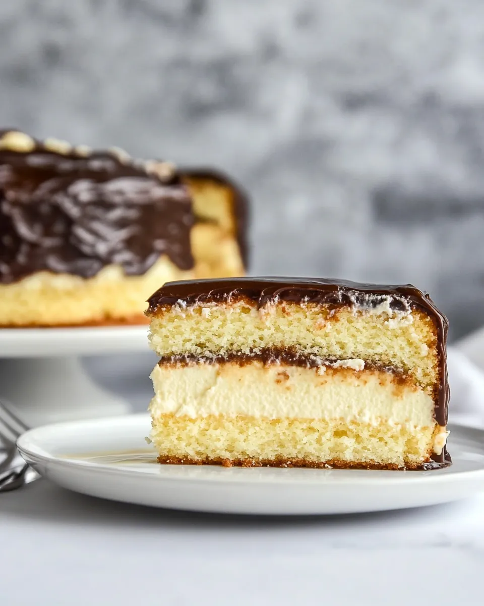 Easy Boston Cream Cake recipe photo