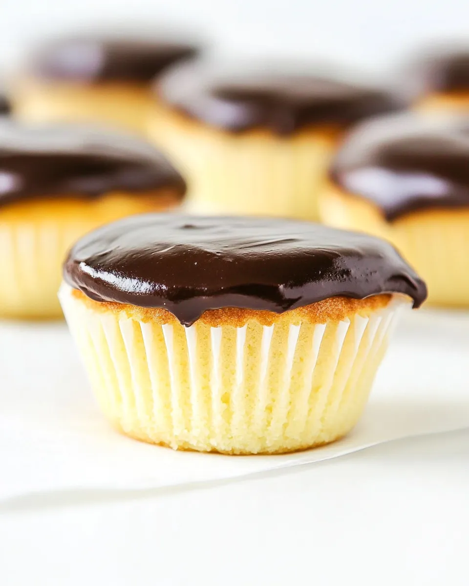 Classic Boston Cream Cupcakes image