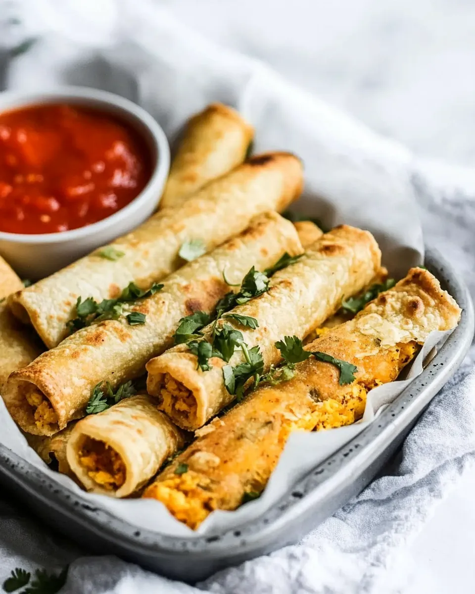 Quick Breakfast Taquitos food shot