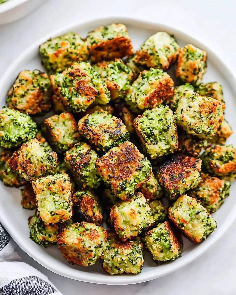 Delicious Broccoli Tots food shot