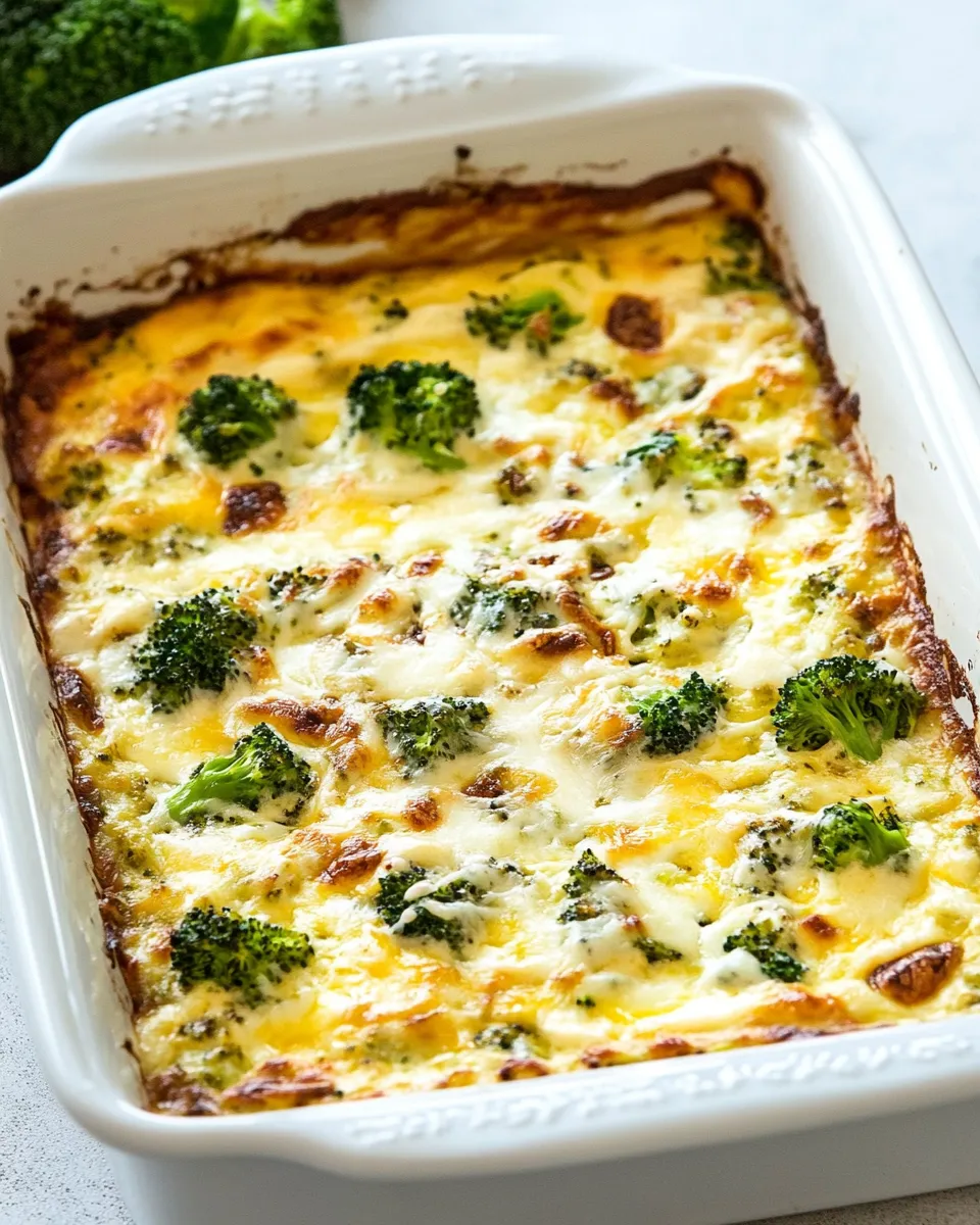 Delicious Broccoli and Three Cheese Keto Breakfast Casserole recipe photo