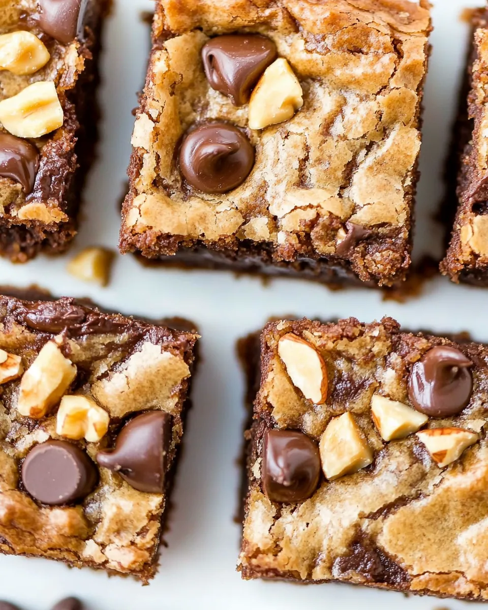 Tasty Brown Butter Walnut Chocolate Chip Blondies shot