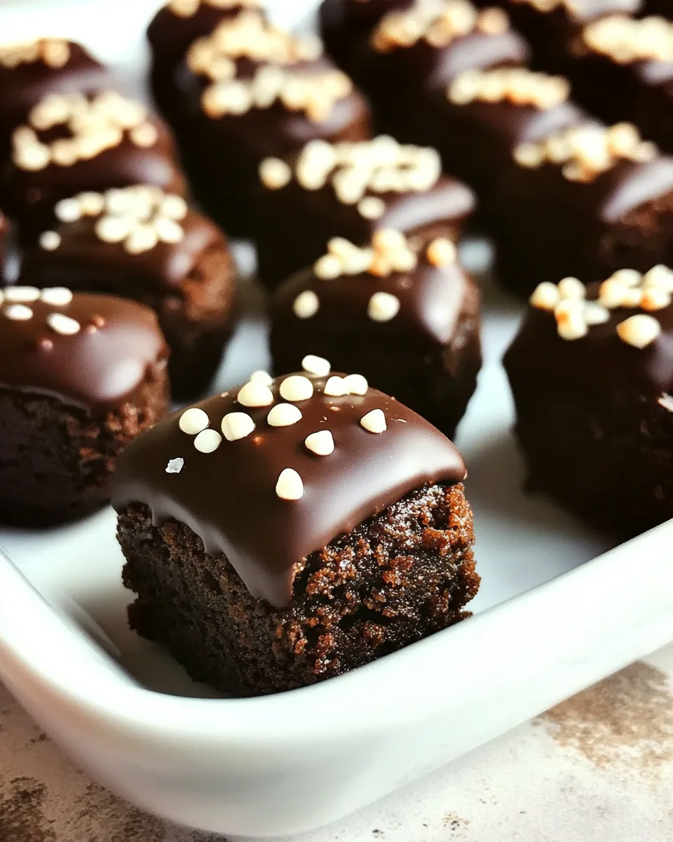 Easy Brownie Bites with Chocolate Glaze recipe photo