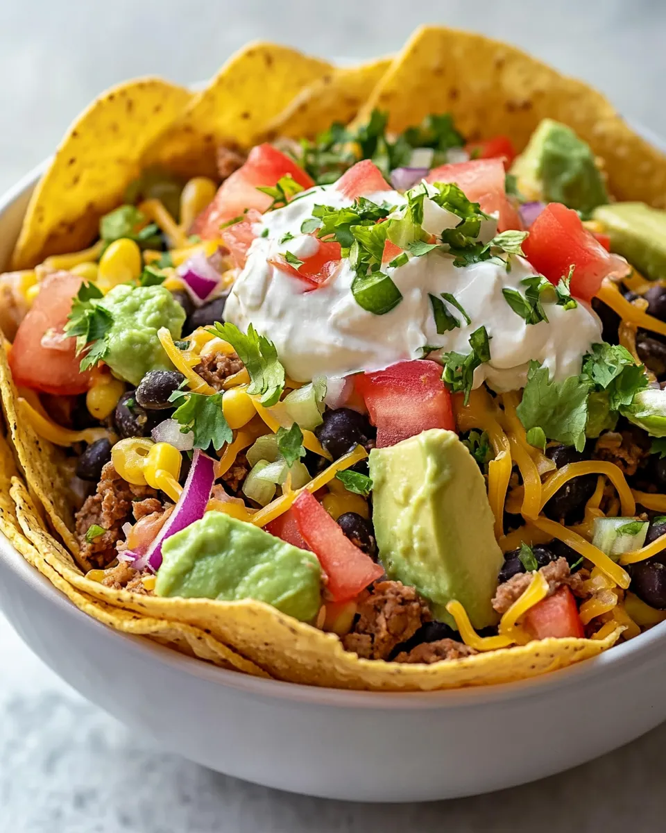 Homemade Bubbly Taco Salad Bowl Recipe photo