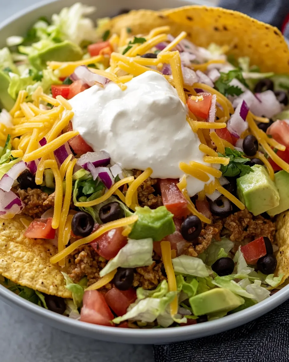 Classic Bubbly Taco Salad Bowl Recipe image