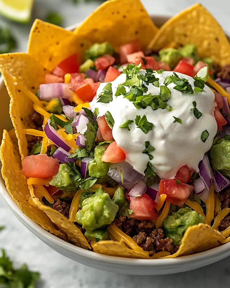 Easy Bubbly Taco Salad Bowl Recipe shot