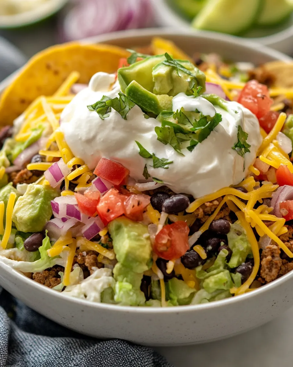 Delicious Bubbly Taco Salad Bowl Recipe dish photo
