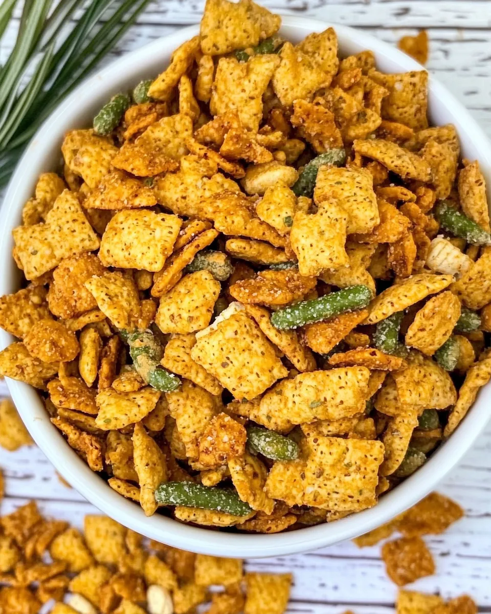 Savory Buffalo Ranch Snack Mix shot