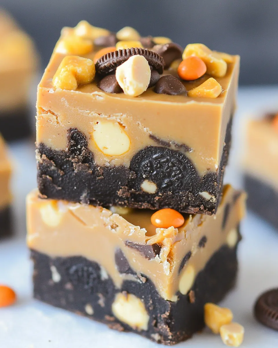Homemade Butterscotch Peanut Butter Oreo Fudge photo