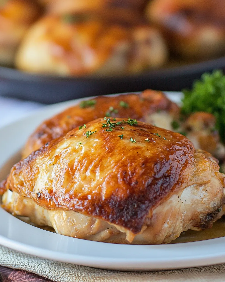 Easy Caesar Chicken Thighs recipe photo