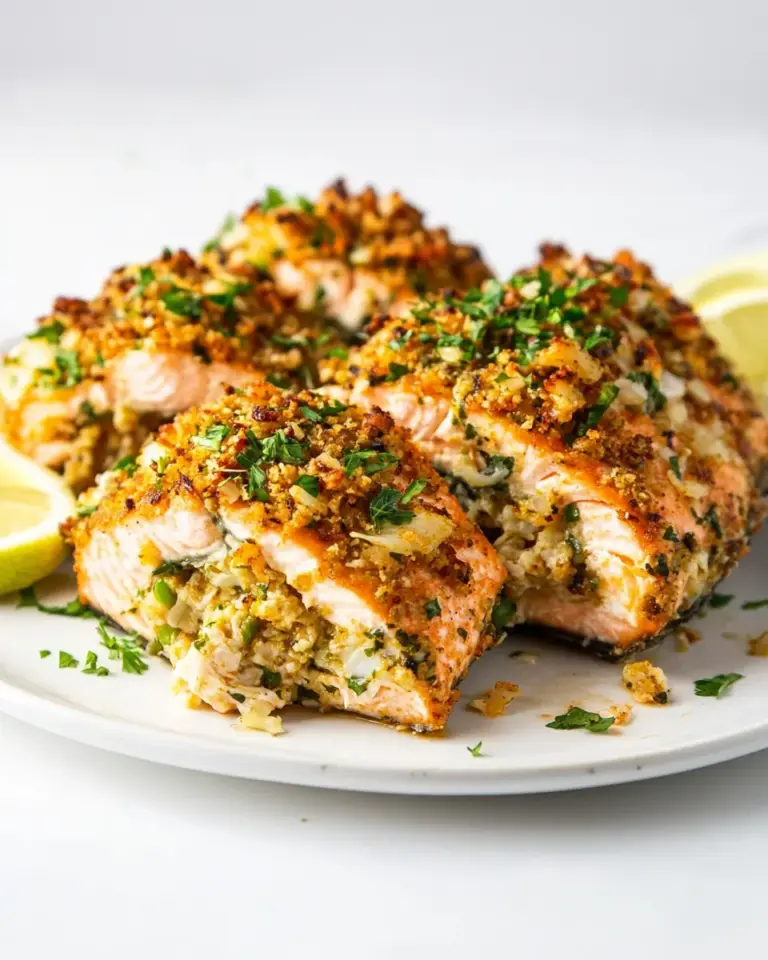 Homemade Cajun Crab Stuffed Salmon photo