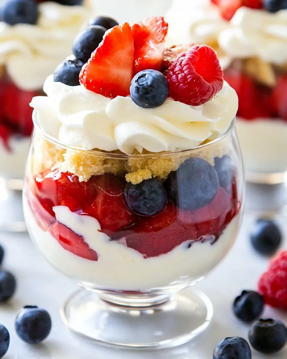 Homemade Captain America: Civil War Cheesecake Parfaits photo