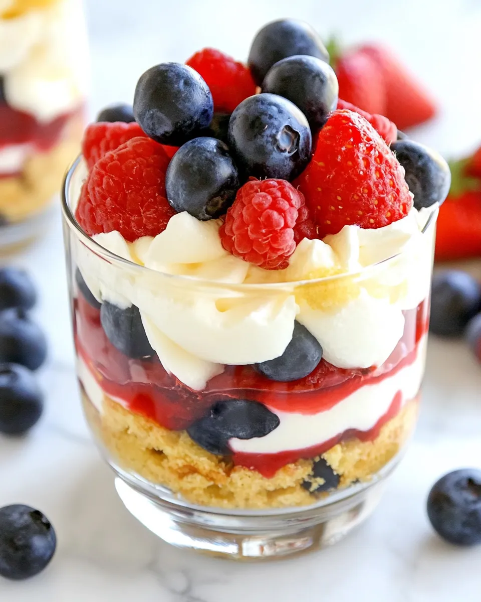 Easy Captain America: Civil War Cheesecake Parfaits recipe photo