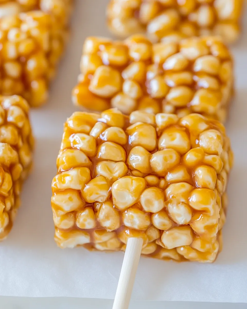 Homemade Caramel Corn Pops Treats photo