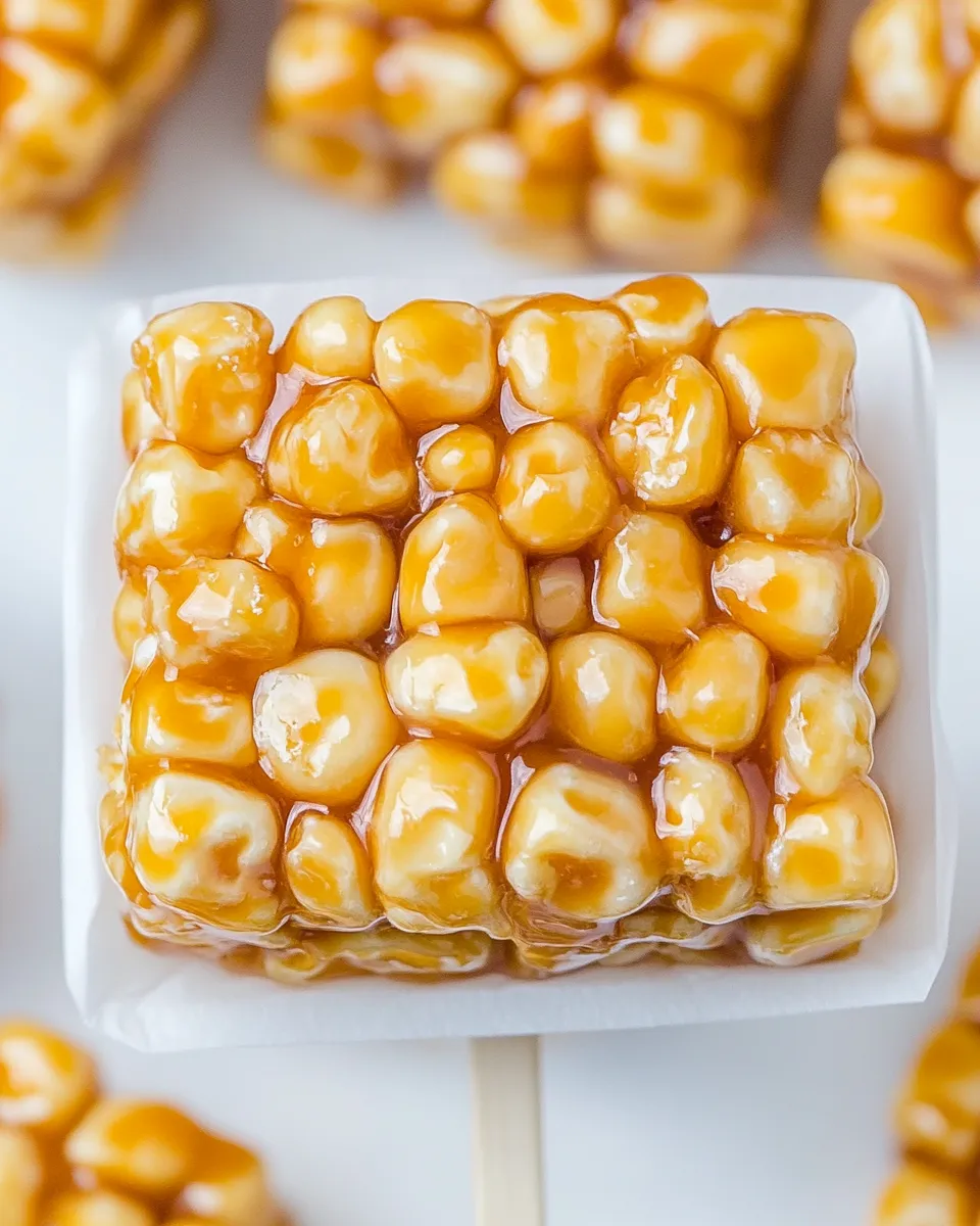 Delicious Caramel Corn Pops Treats dish photo