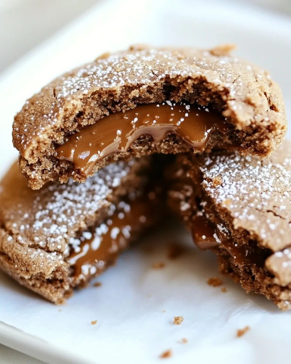 Classic Caramel Filled Chocolate Sugar Cookies Recipe image