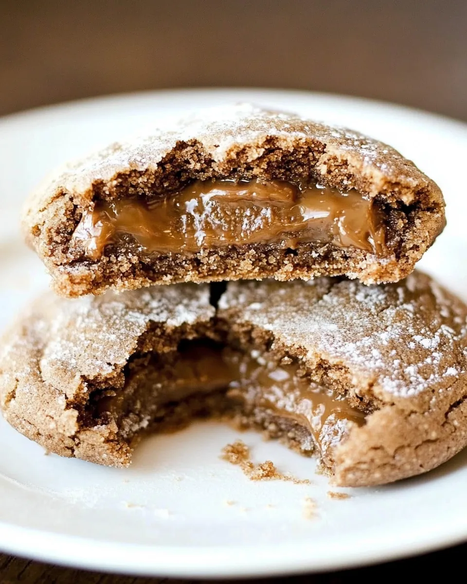 Delicious Caramel Filled Chocolate Sugar Cookies Recipe dish photo