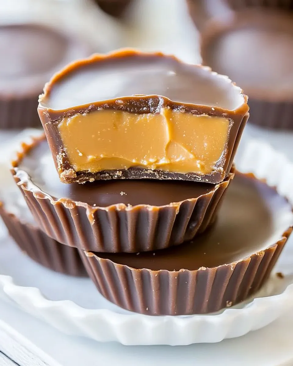 Homemade Caramel Peanut Butter Cups shot