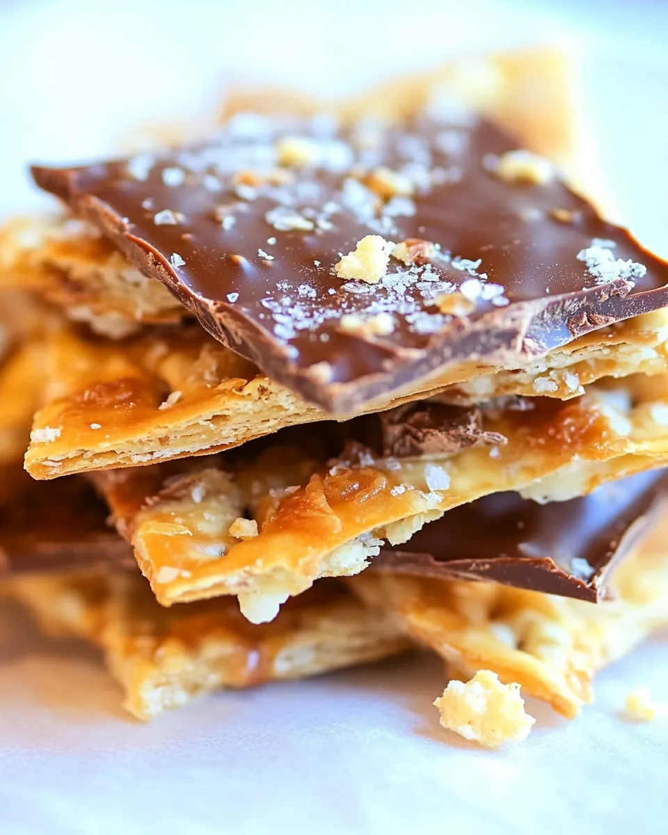 Homemade Caramelized Matzoh Crunch with Chocolate photo