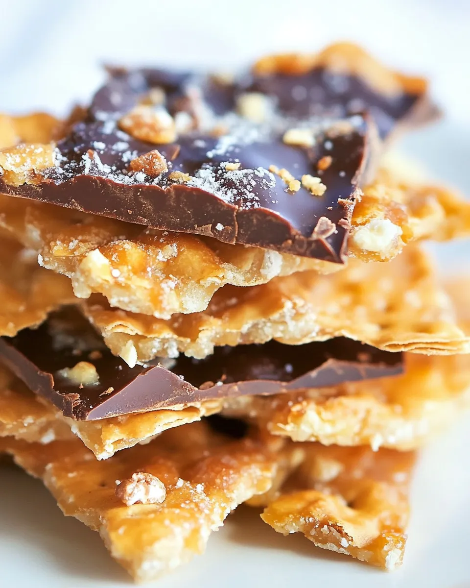 Easy Caramelized Matzoh Crunch with Chocolate recipe photo
