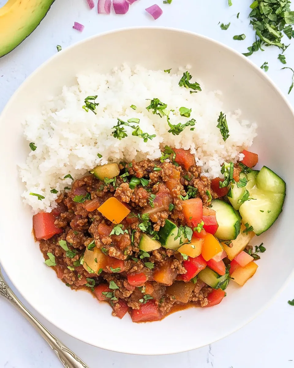 Savory Carne Molida (Ground Beef with Vegetables) dish photo