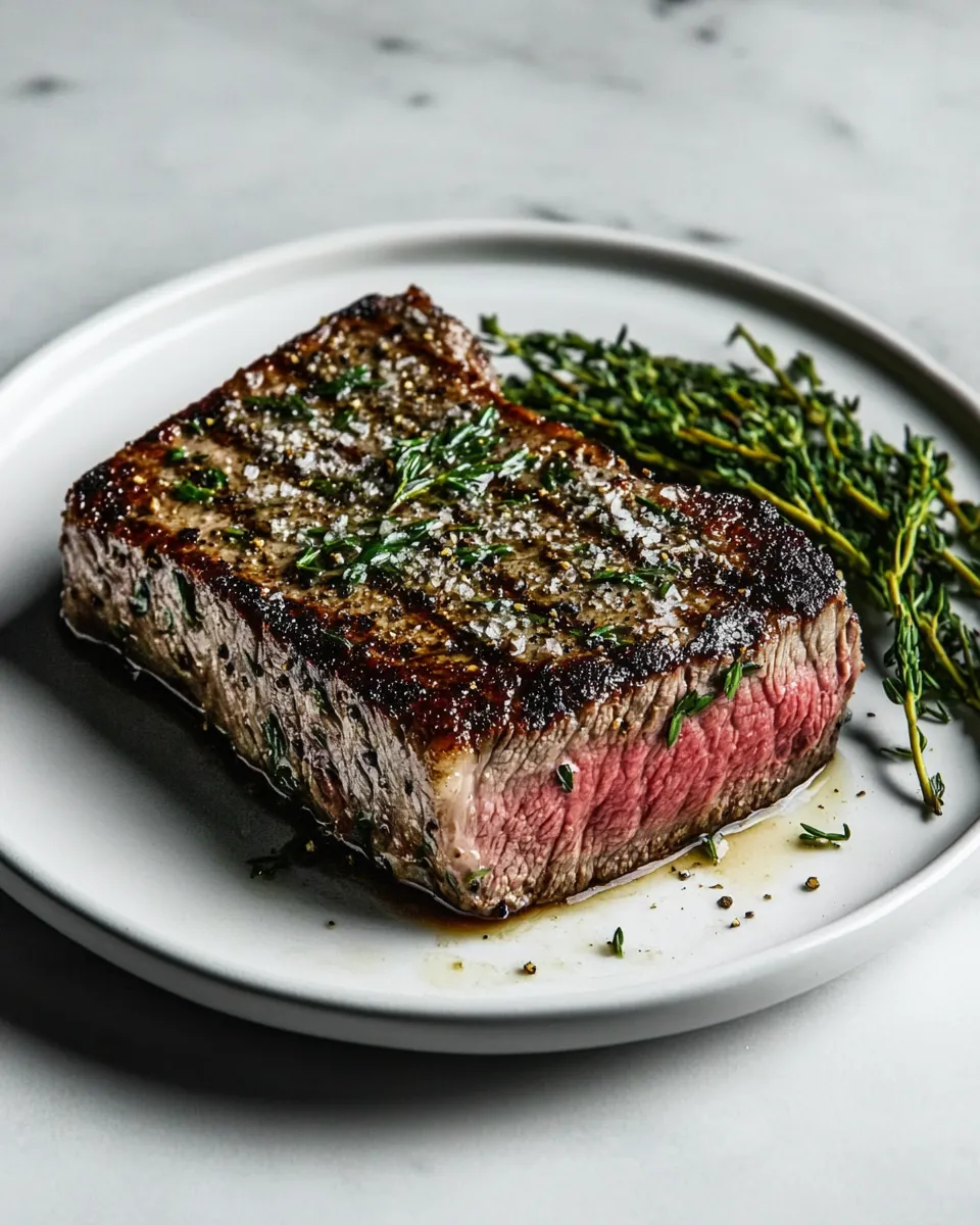 Homemade Cast Iron Seared Strip Steak image