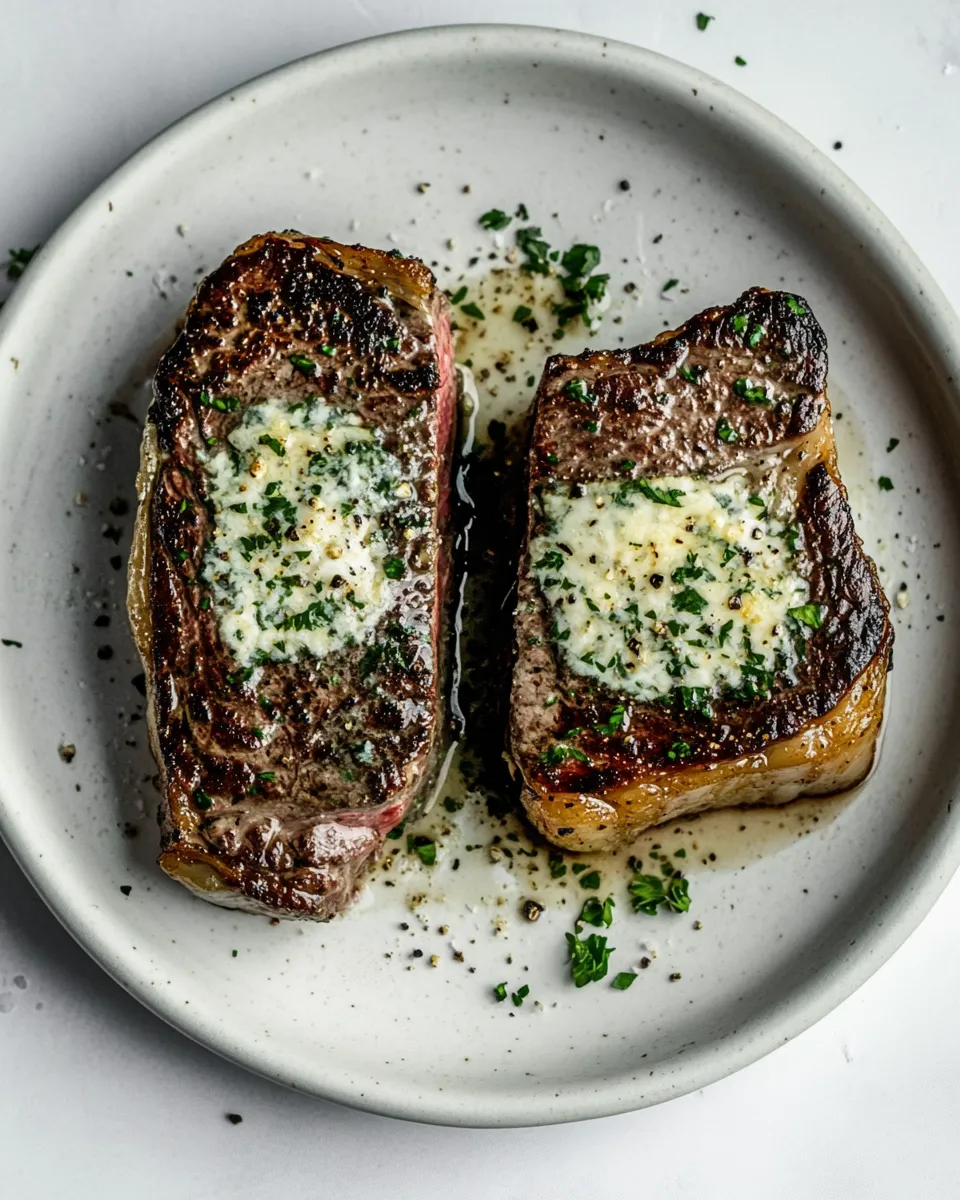 Easy Cast Iron Seared Strip Steak dish photo