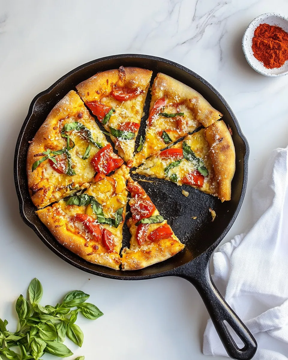 Homemade Cast Iron Skillet Pizza photo