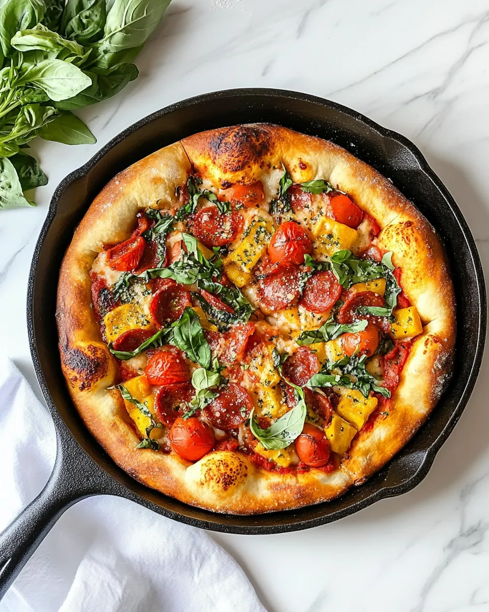 Easy Cast Iron Skillet Pizza recipe photo