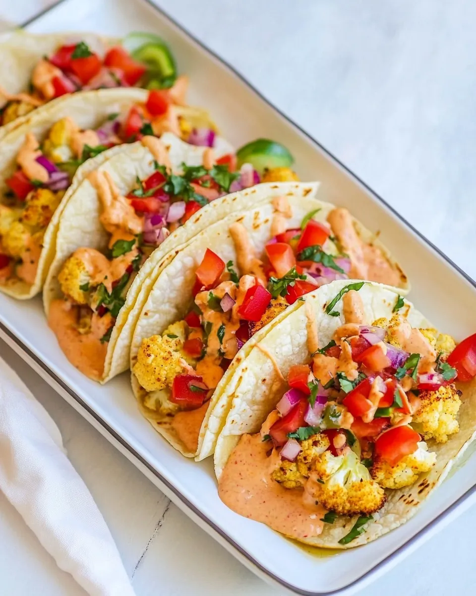 Delicious Cauliflower Tacos shot