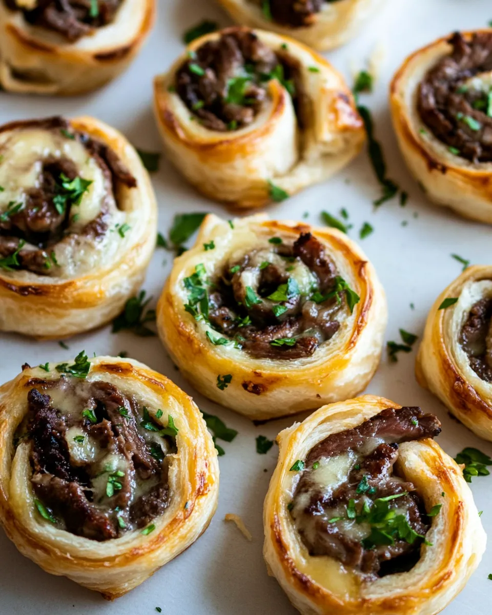 Homemade Cheese Steak Pinwheels photo