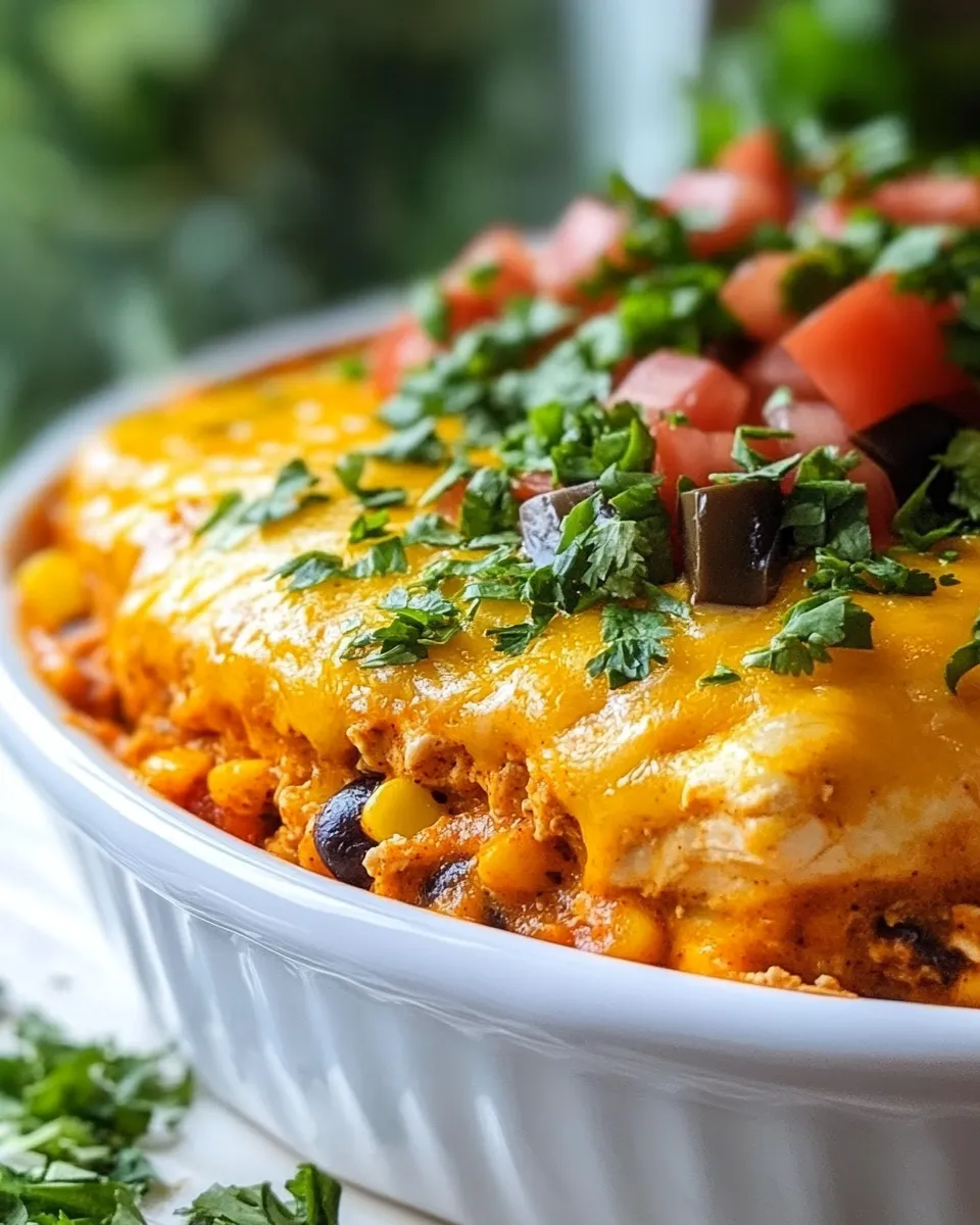 Best Cheesy Chicken Enchilada Bake recipe photo