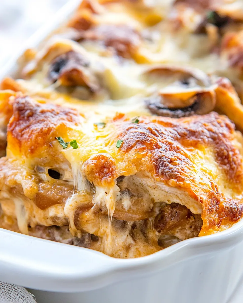 Delicious Cheesy Chicken with Mushrooms image