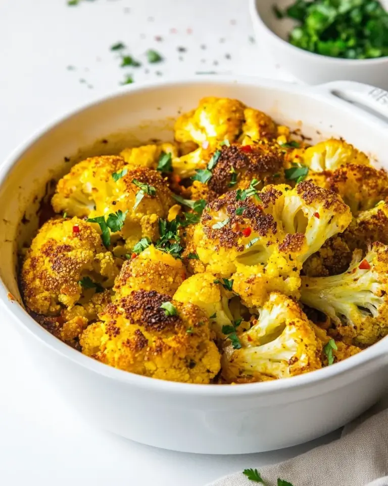 Homemade Cheesy Vegan Roasted Cauliflower photo