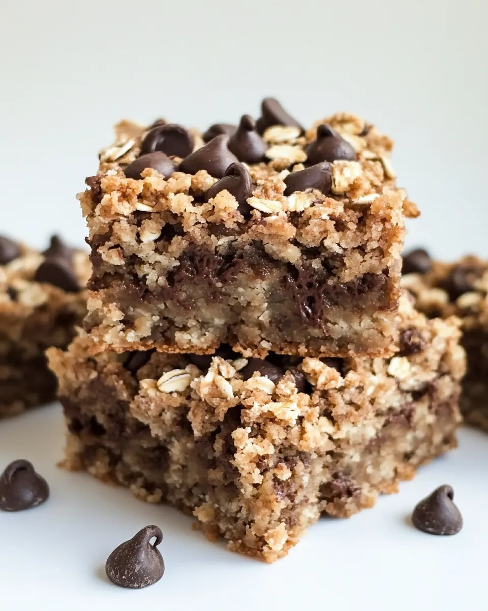 Best Chewy Chocolate Chip Blondies with Oatmeal Cookie Streusel. dish image