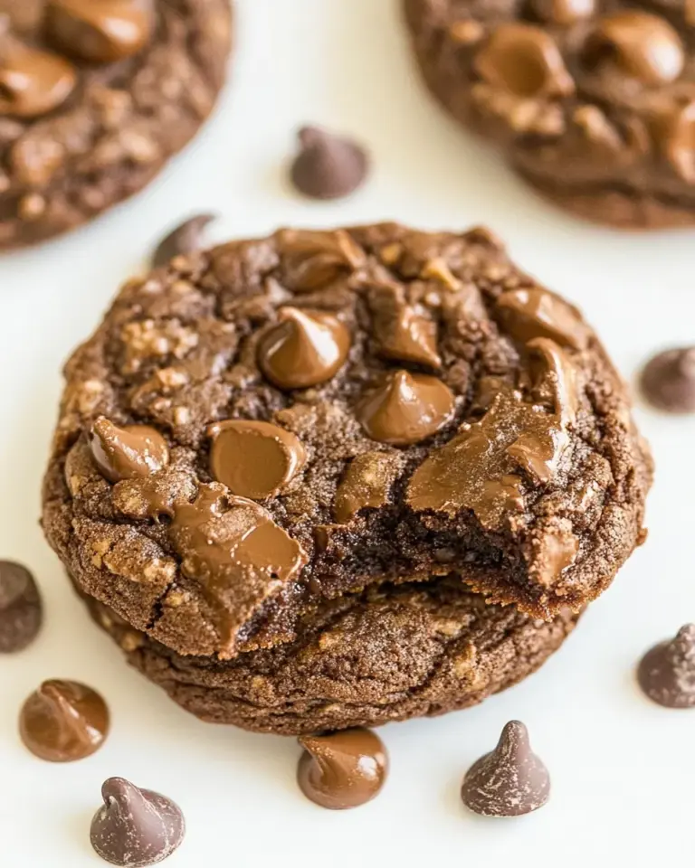 Homemade Chewy Chocolate Fudge Cookies (Vegan) recipe photo