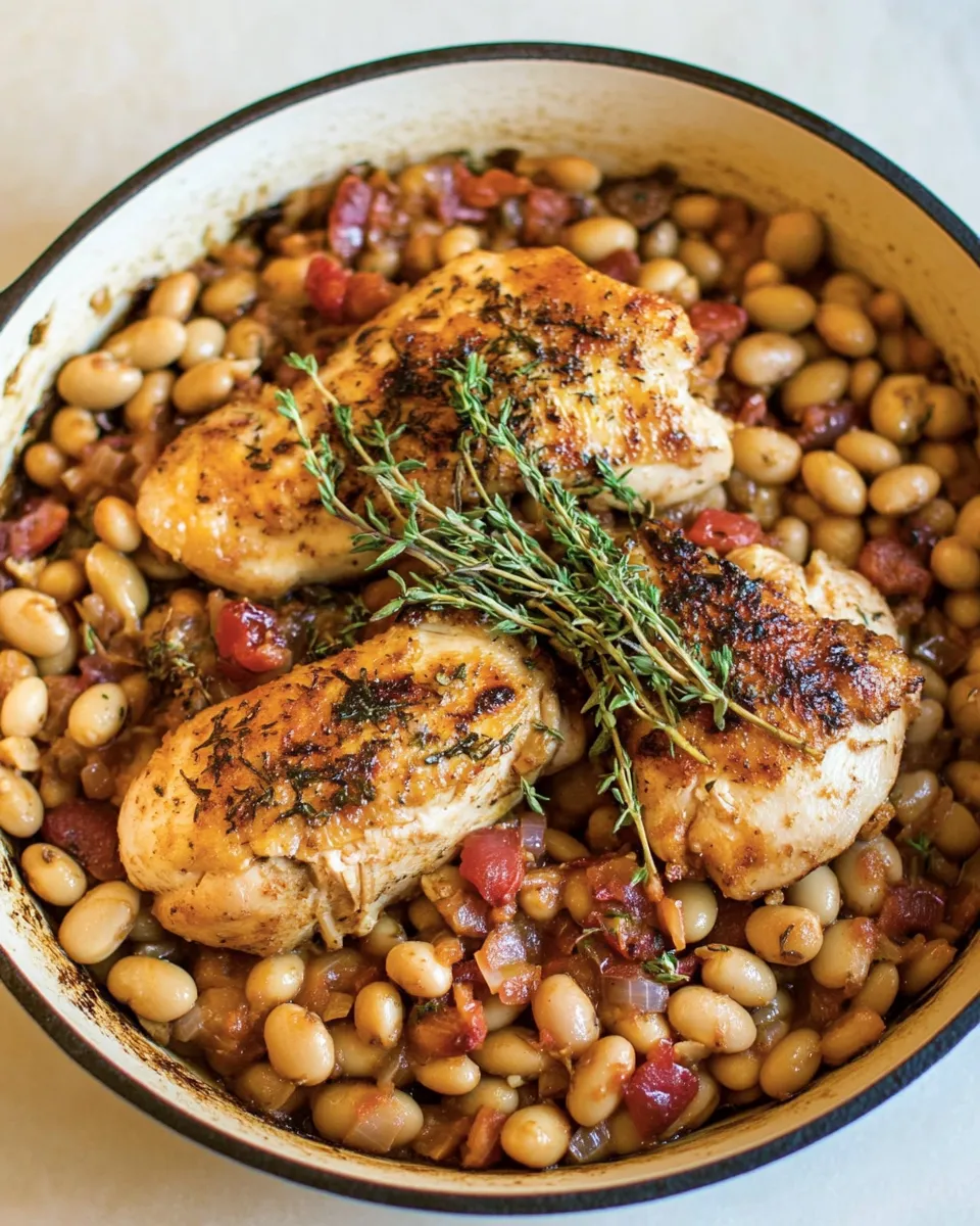 Easy Chicken Cannellini Bean Skillet photo