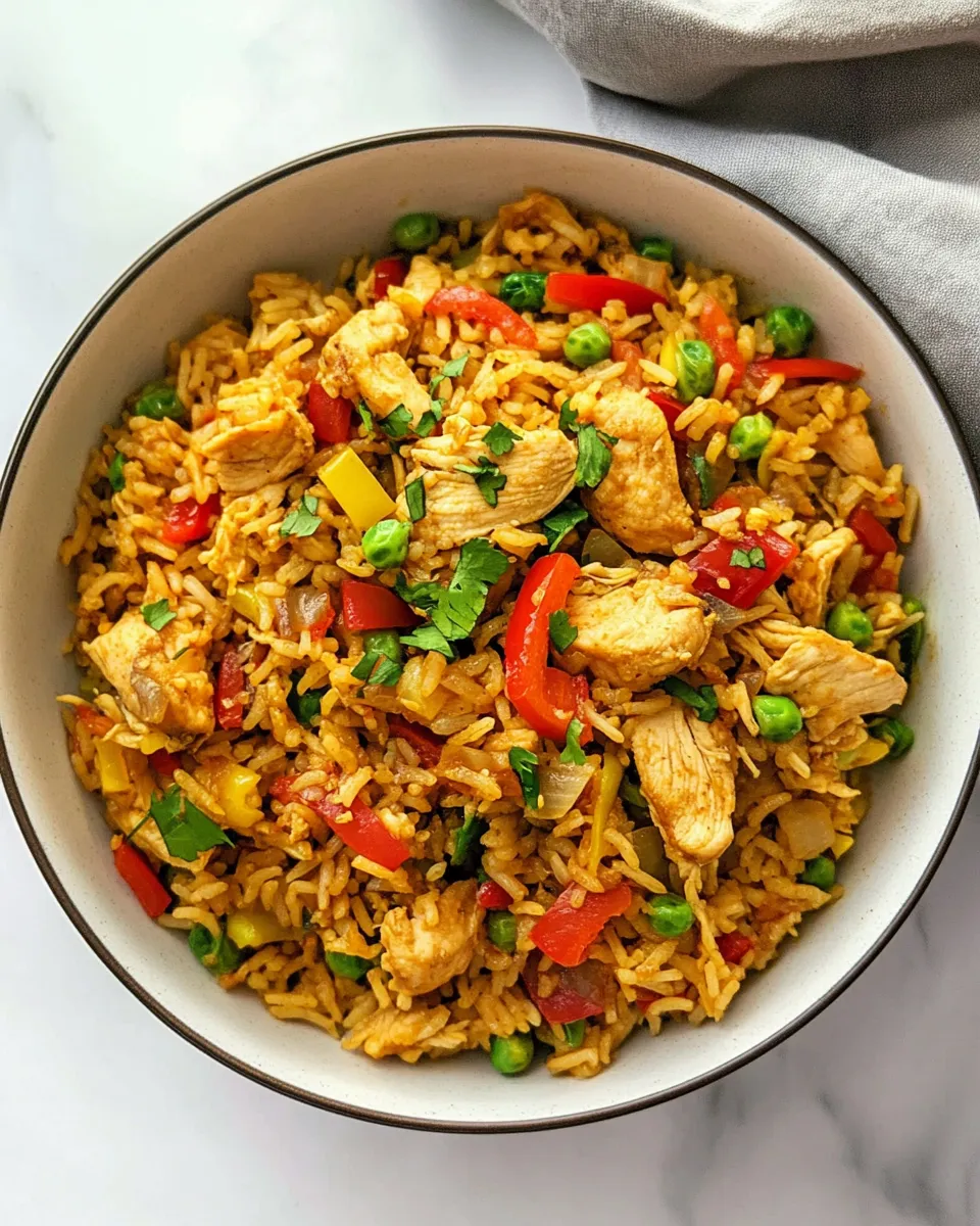 Delicious Chicken Curry Fried Rice shot