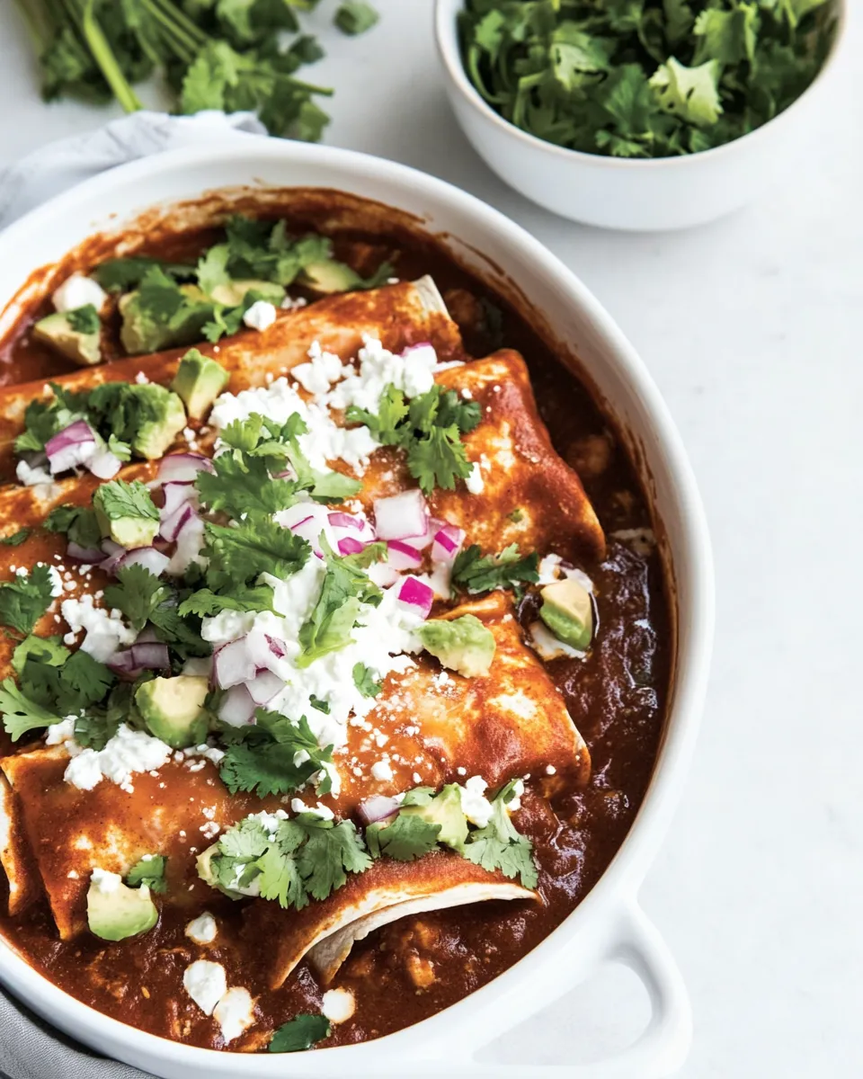 Easy Chicken Enchiladas Recipe shot
