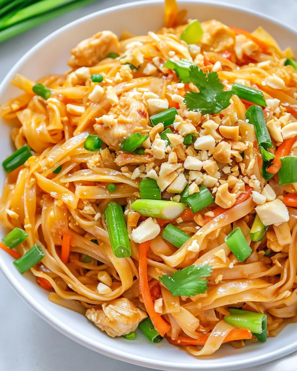 Delicious Chicken Pad Thai shot