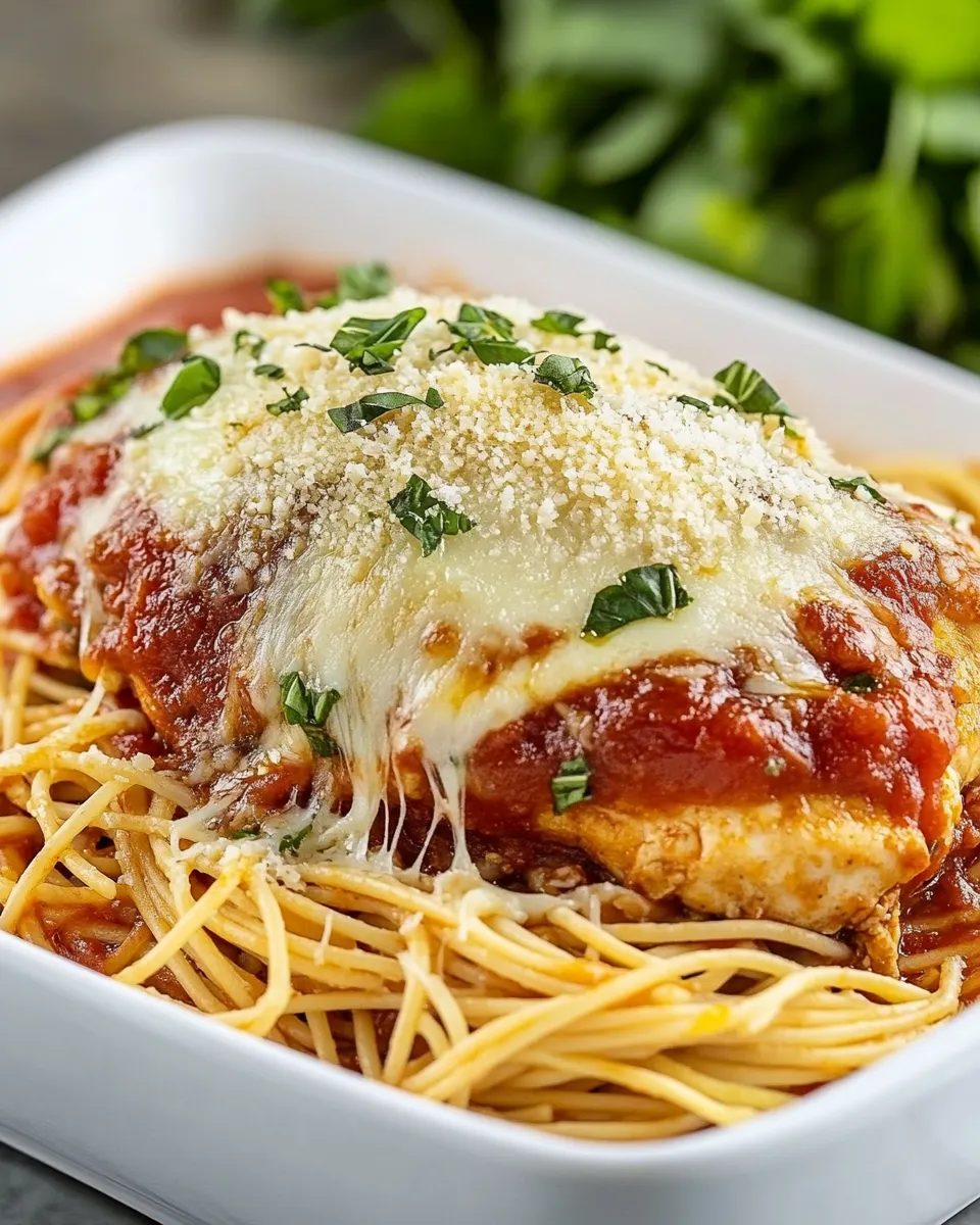 Easy Chicken Parmesan and Spaghetti Marinara image