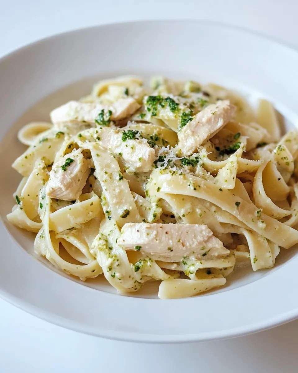 Classic Chicken Pesto Alfredo Pasta image