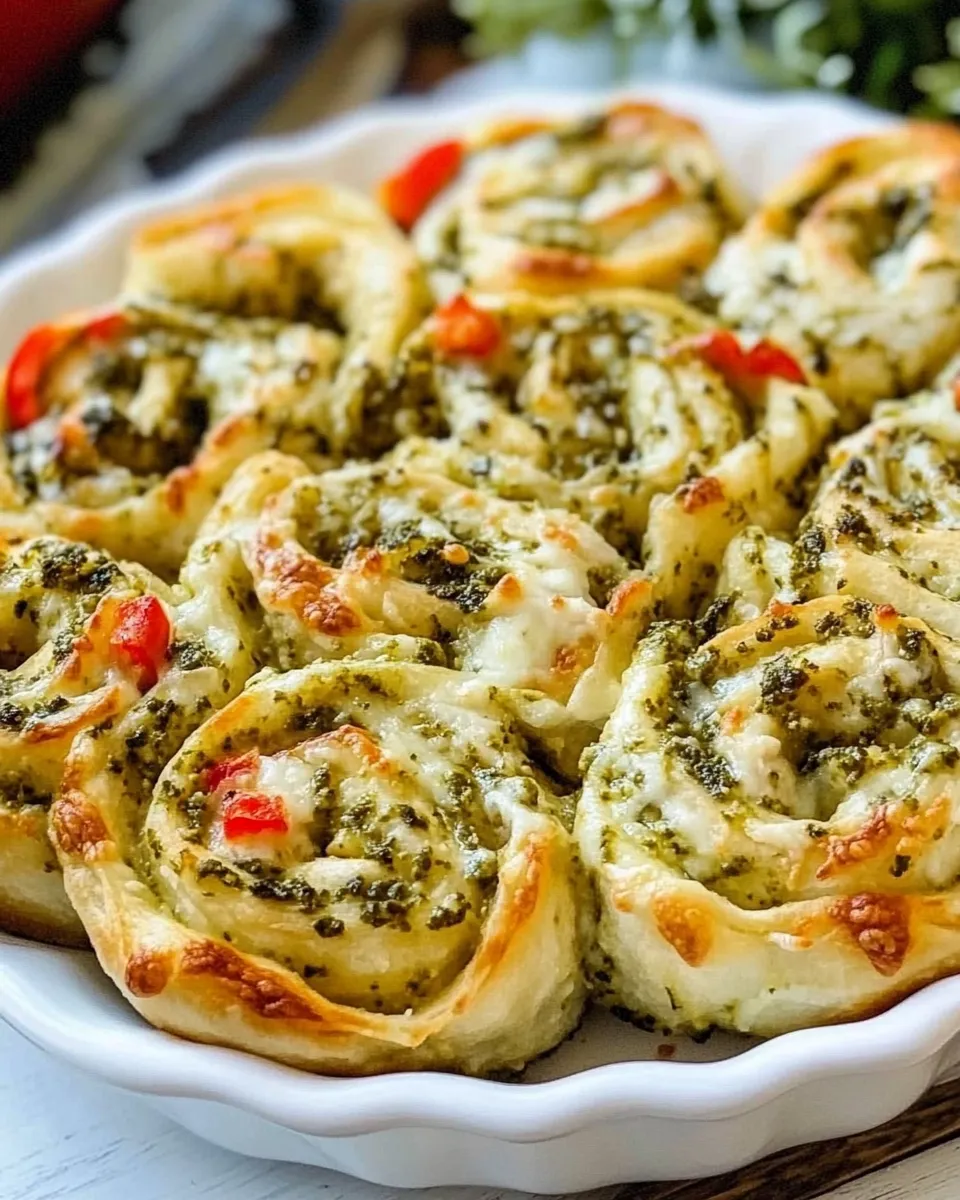 Delicious Chicken Pesto Pizza Rolls image
