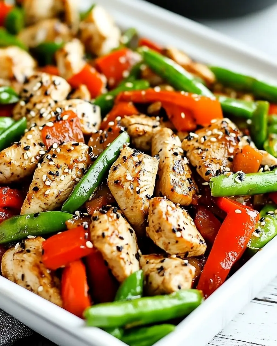 Delicious Chicken Stir-Fry Sheet Pan Meal shot