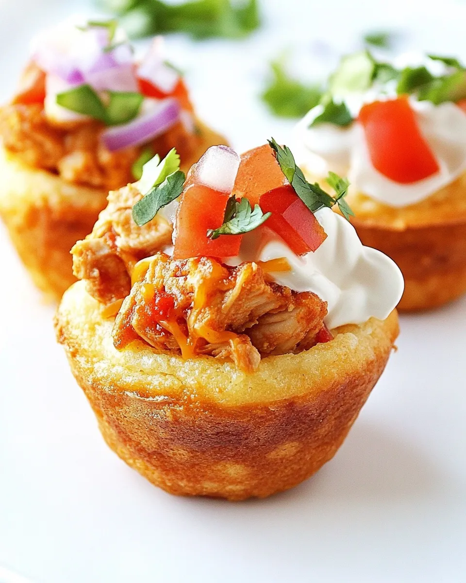Easy Chicken Taco Cupcakes image