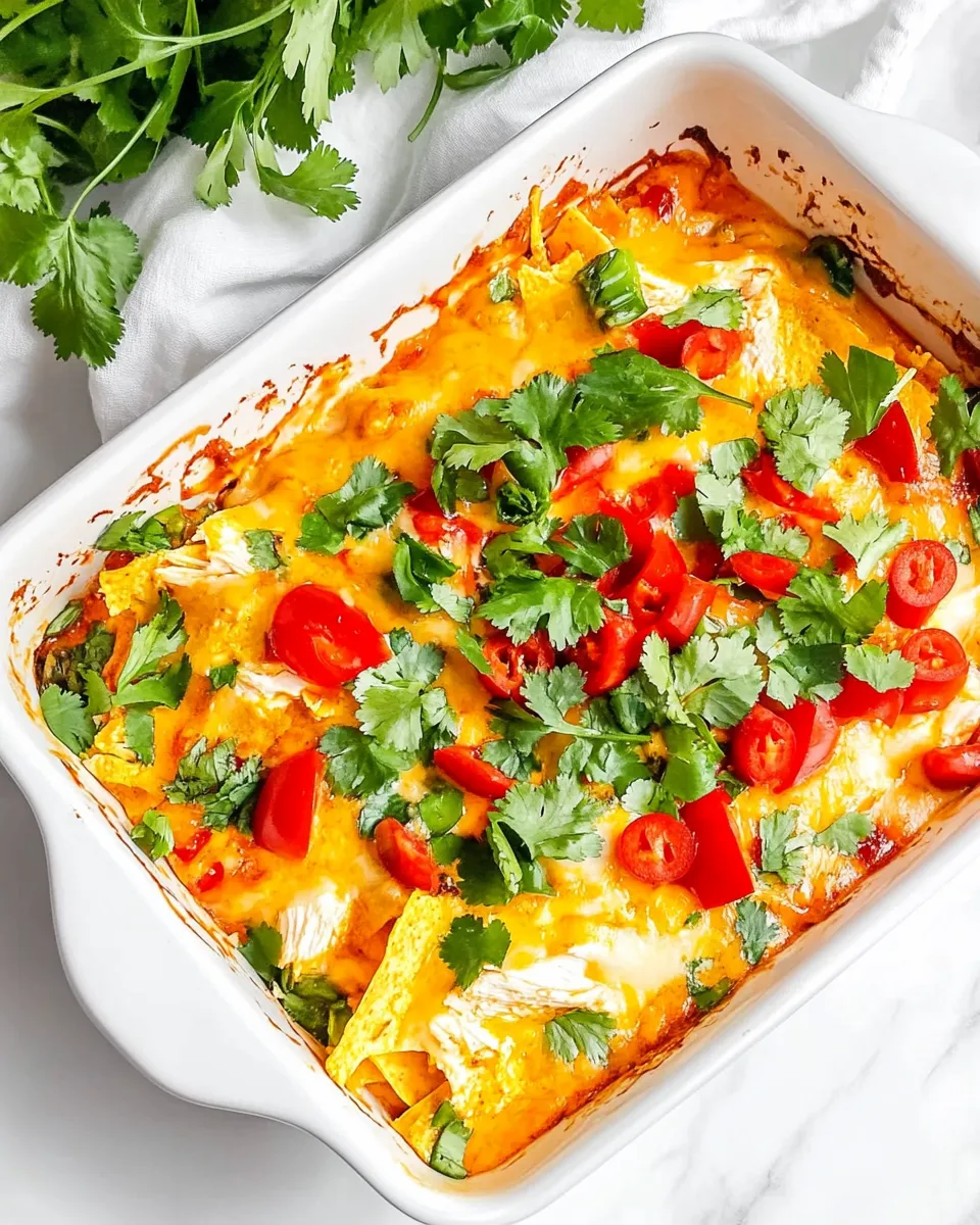 Delicious Chicken Tortilla Casserole shot