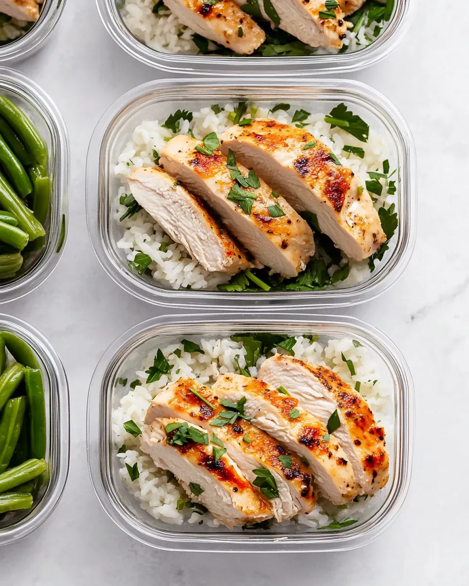 Healthy Chicken and Rice Meal Prep Bowls image