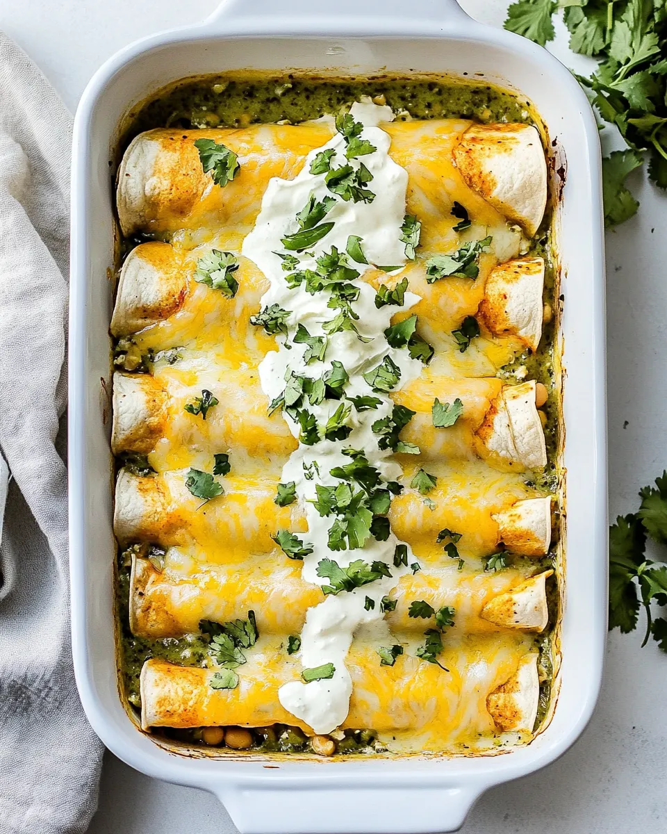 Best Chicken and White Bean Enchiladas with Creamy Salsa Verde recipe photo