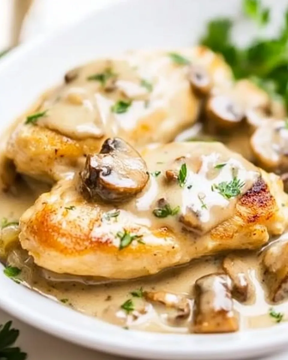 Classic Chicken with Mushroom Cream Sauce image