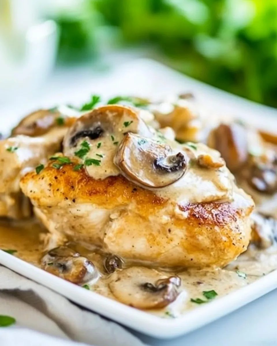 Easy Chicken with Mushroom Cream Sauce recipe photo